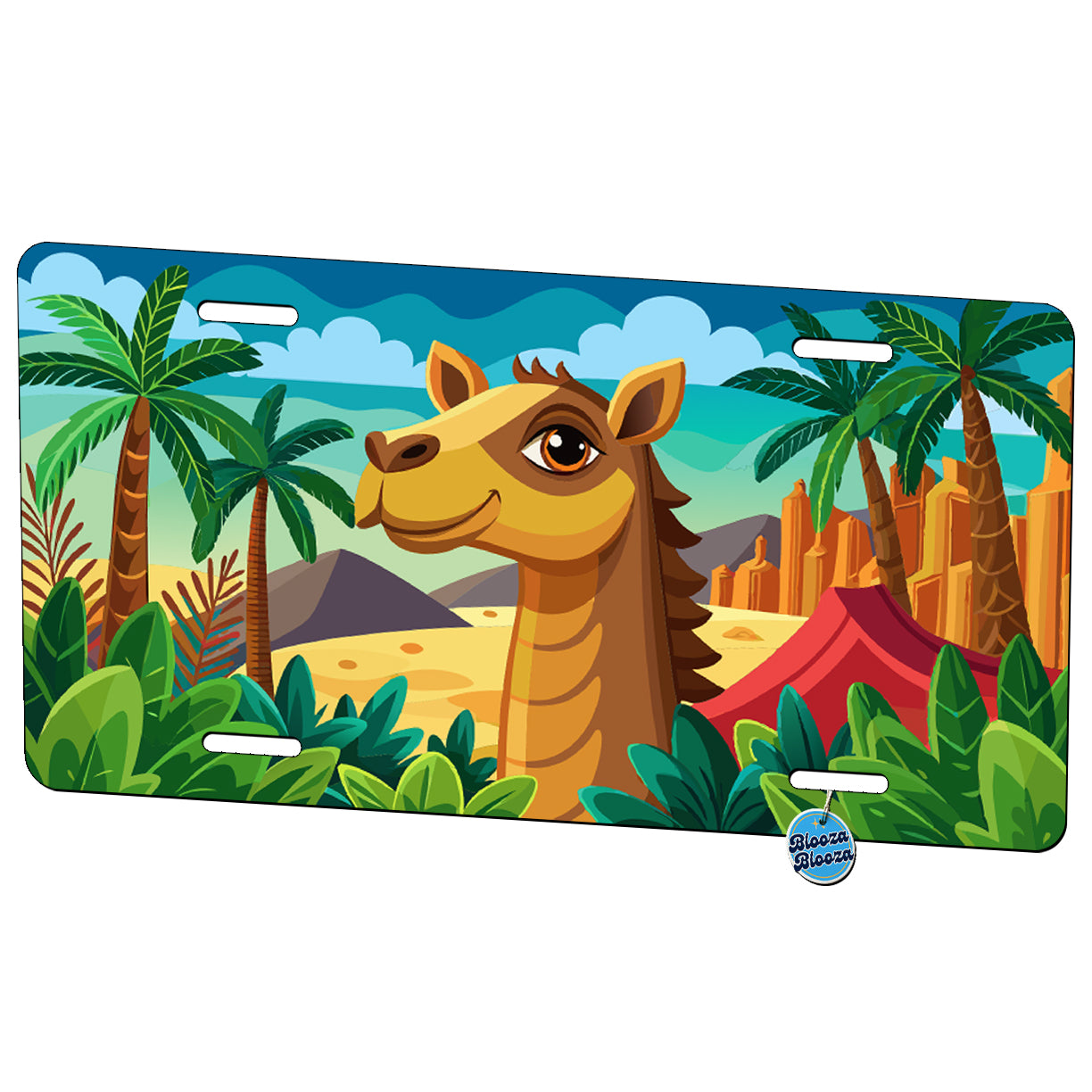 Peeking Camel Metal Vanity Novelty Tag License Plate for Trucks Cars SUVs