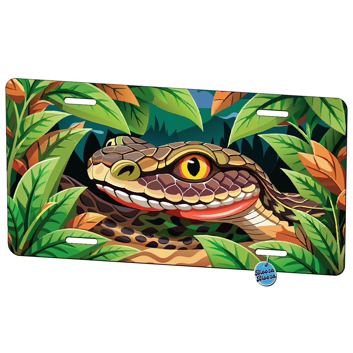 Peeking Garter Snake Metal Vanity Novelty Tag License Plate for Trucks Cars SUVs