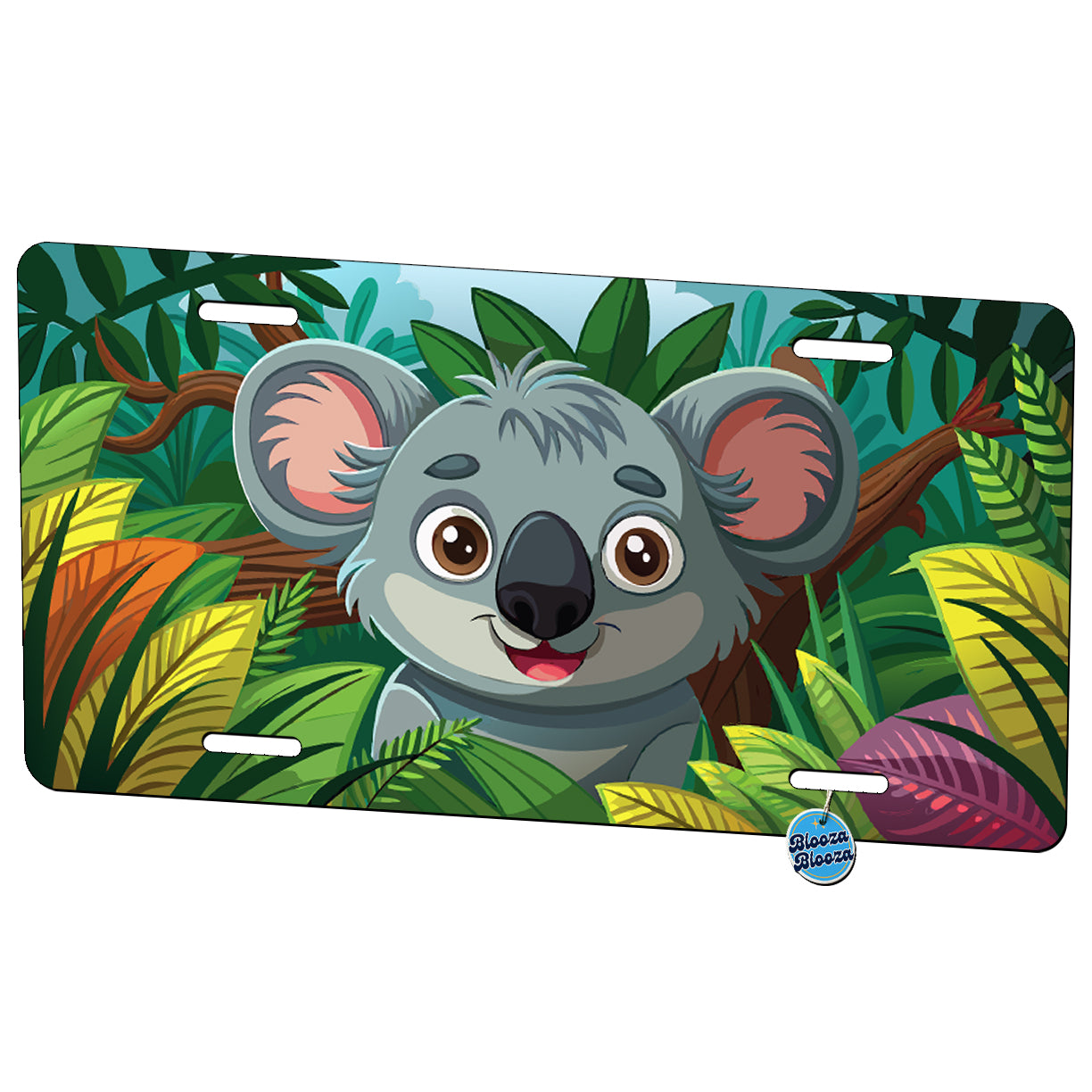 Peeking Koala Metal Vanity Novelty Tag License Plate for Trucks Cars SUVs