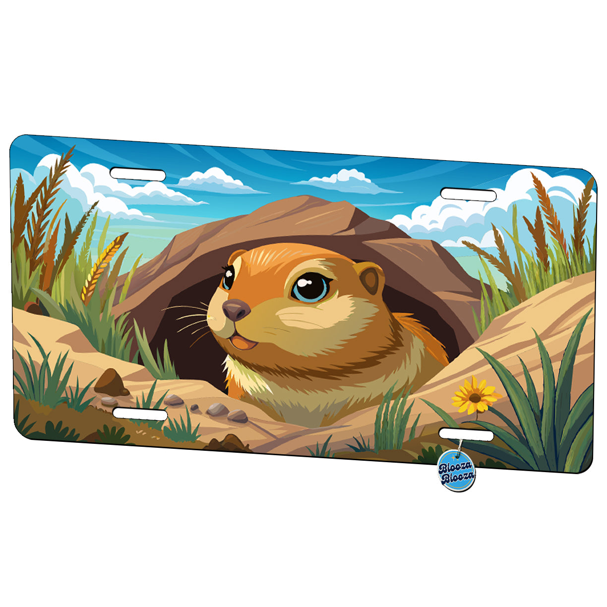 Peeking Prairie Dog Metal Vanity Novelty Tag License Plate for Trucks Cars SUVs