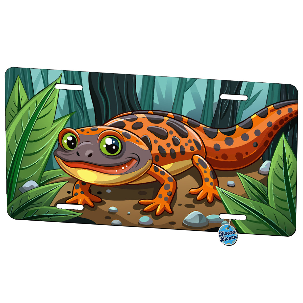 Peeking Salamander Metal Vanity Novelty Tag License Plate for Trucks Cars SUVs