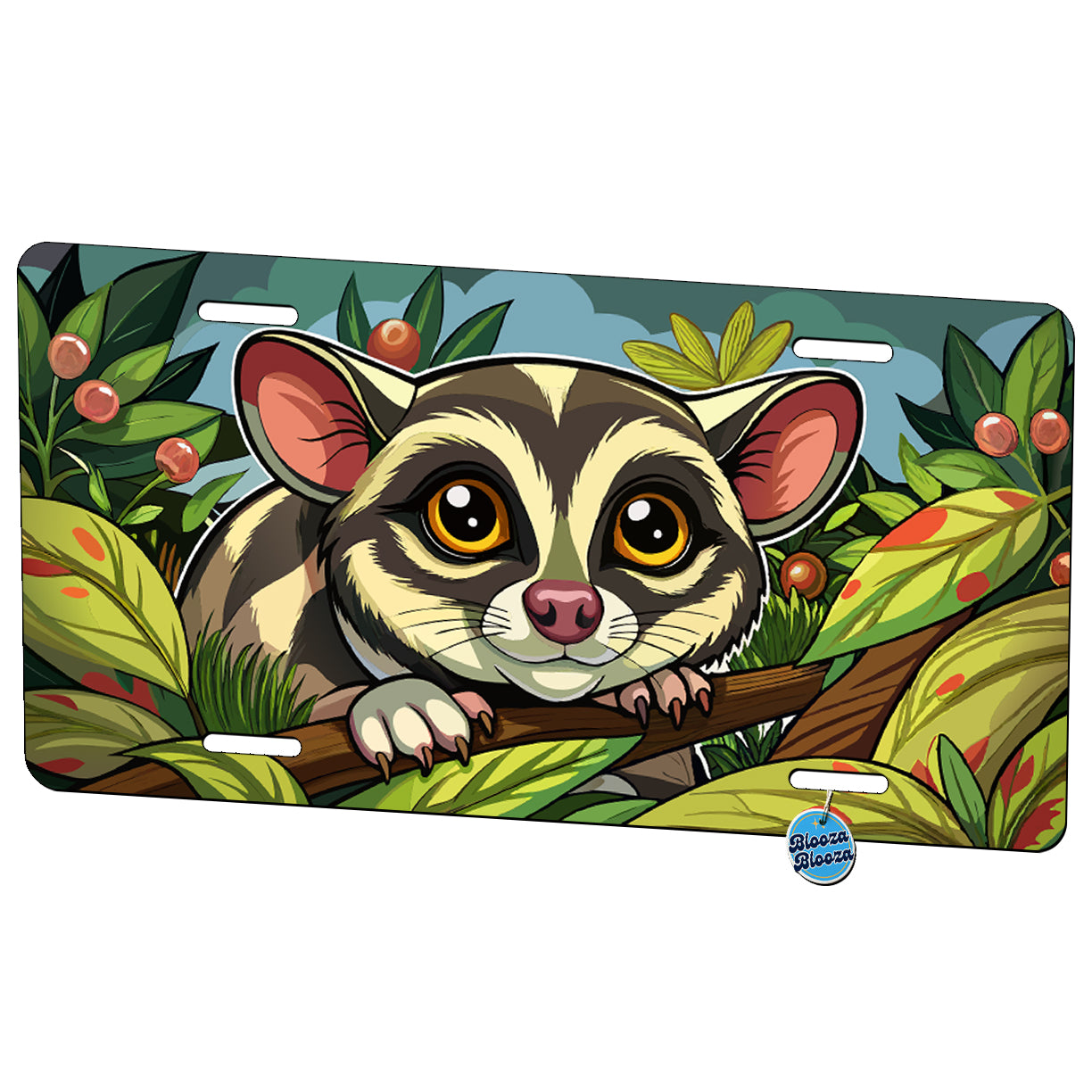 Peeking Sugar Glider Metal Vanity Novelty Tag License Plate for Trucks Cars SUVs