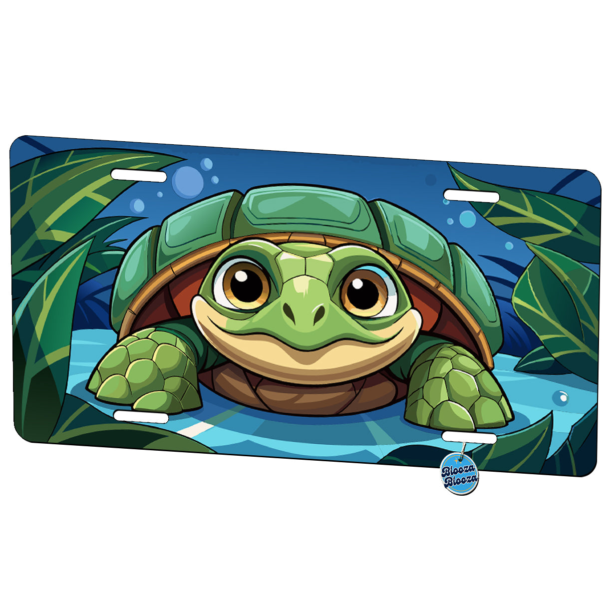 Peeking Turtle Metal Vanity Novelty Tag License Plate for Trucks Cars SUVs
