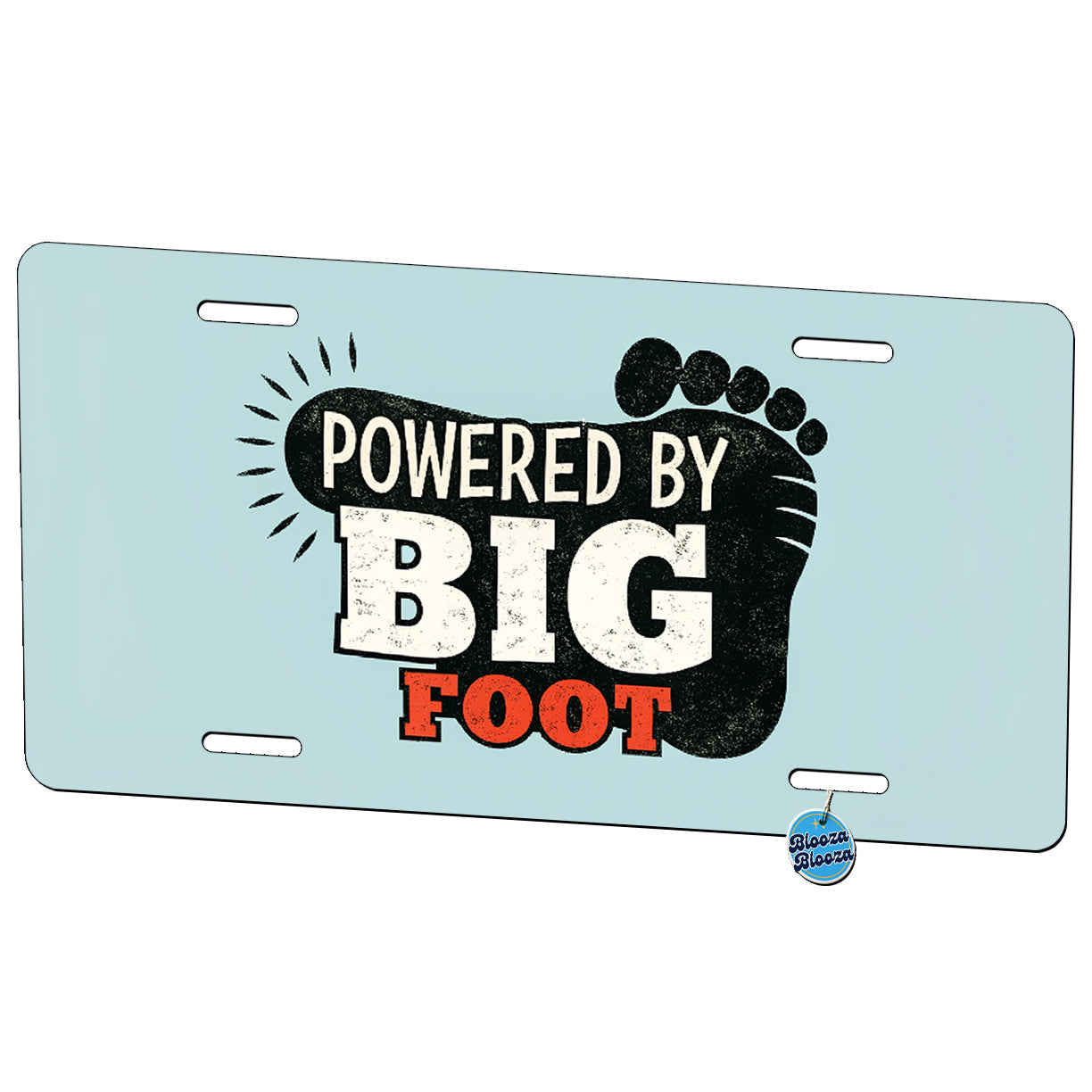 Powered By Bigfoot Sasquatch Metal Vanity Novelty Tag License Plate for Trucks Cars SUVs