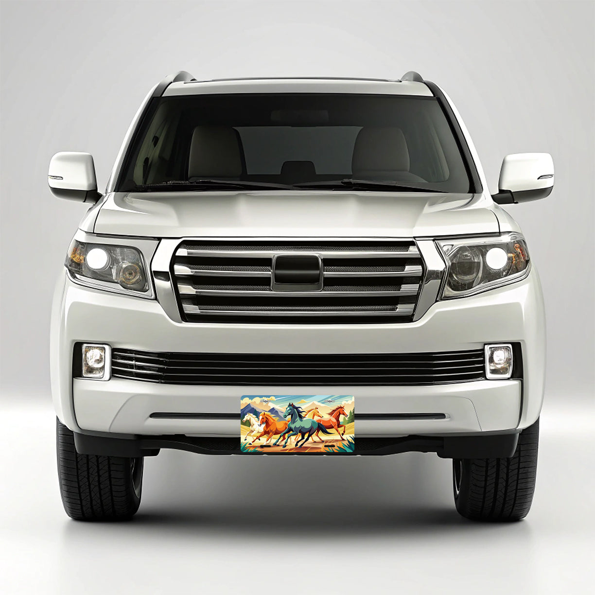 Running Wild Horses Metal Vanity Novelty Tag License Plate for Trucks Cars SUVs