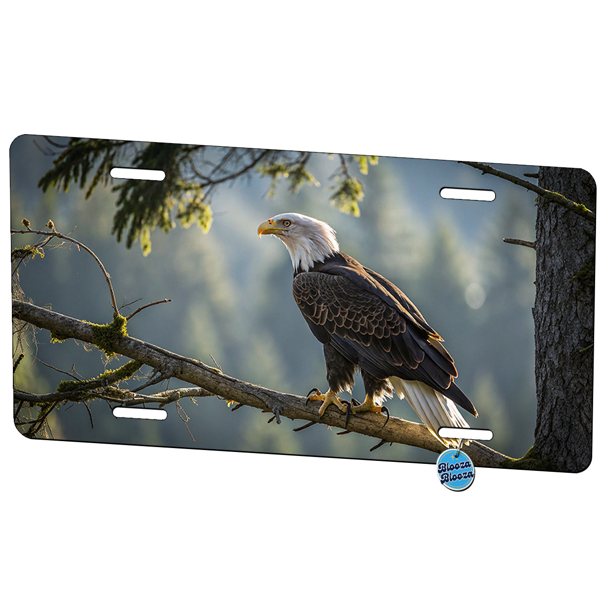 Elegant Bald Eagle Metal Vanity Novelty Tag License Plate for Trucks Cars SUVs