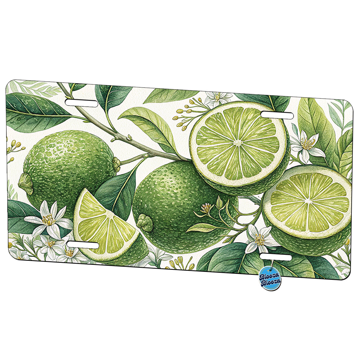 Limes Pattern Metal Vanity Novelty Tag License Plate for Trucks Cars SUVs