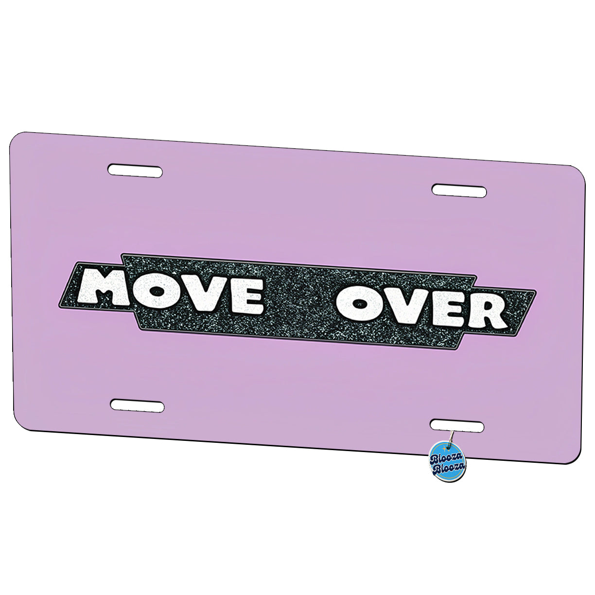 Move Over Lavender Metal Vanity Novelty Tag License Plate for Trucks Cars SUVs