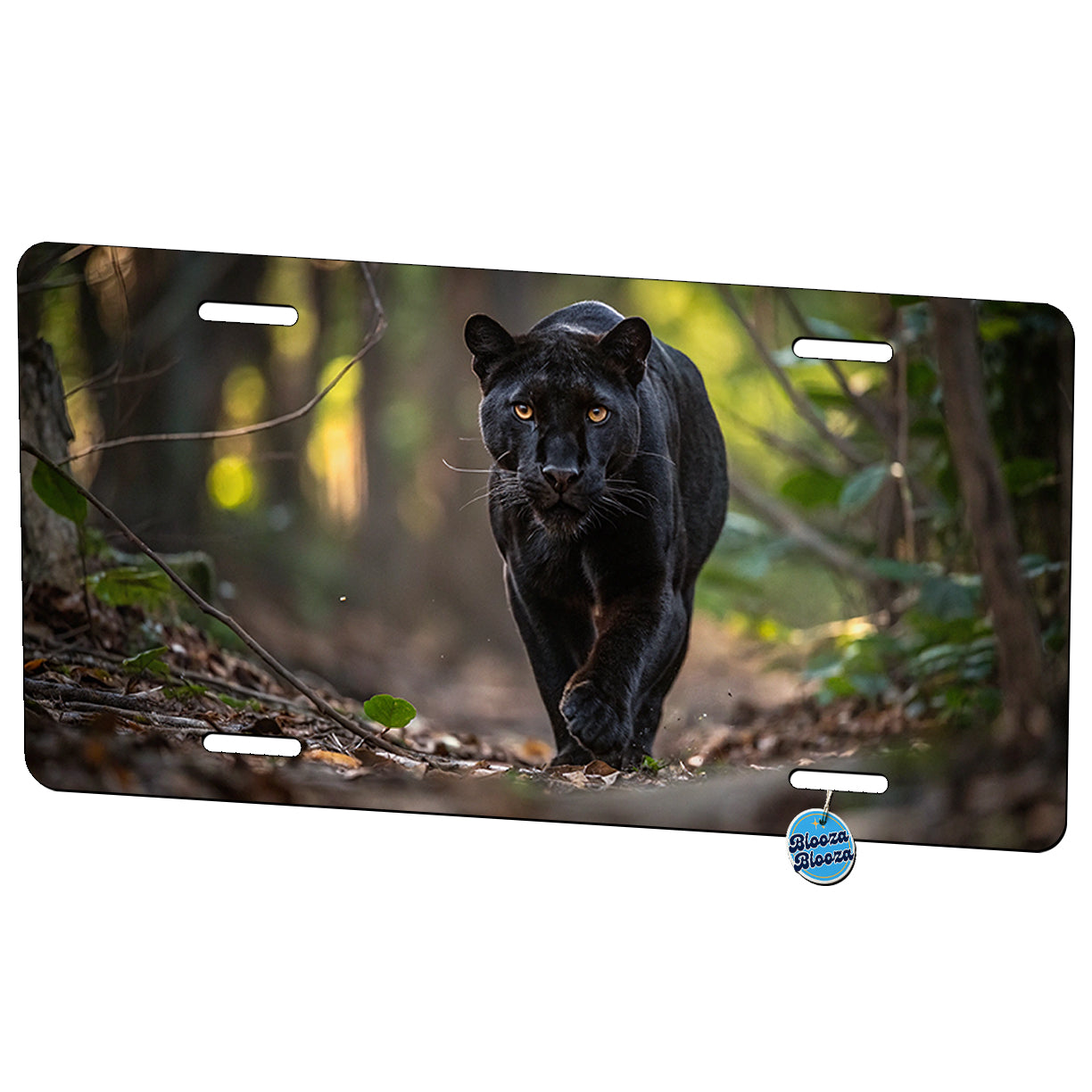 Panther Stalking Metal Vanity Novelty Tag License Plate for Trucks Cars SUVs