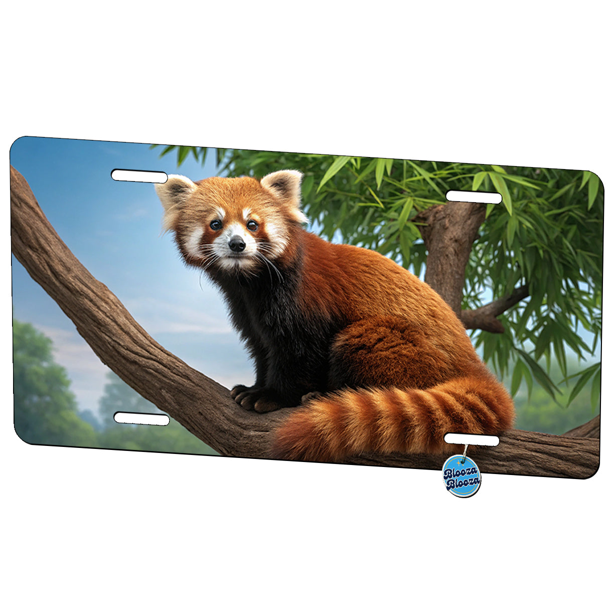 Red Panda In Nature Metal Vanity Novelty Tag License Plate for Trucks Cars SUVs