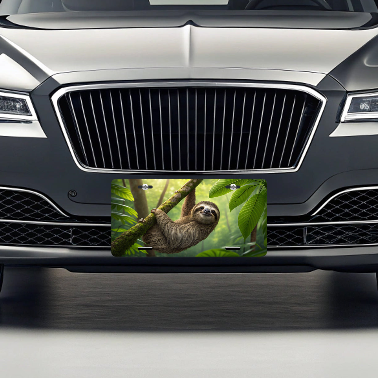 Sloth In Nature Metal Vanity Novelty Tag License Plate for Trucks Cars SUVs