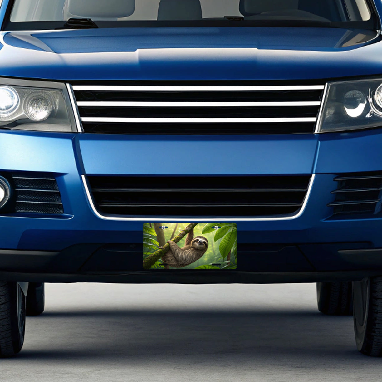 Sloth In Nature Metal Vanity Novelty Tag License Plate for Trucks Cars SUVs