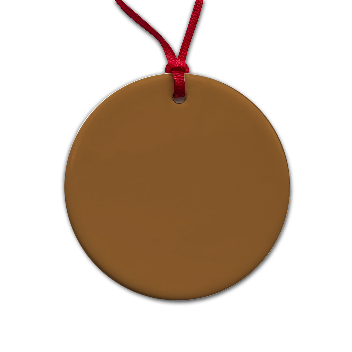It's Just a Solid Brown Color Round Ceramic Holiday Christmas Tree Ornament