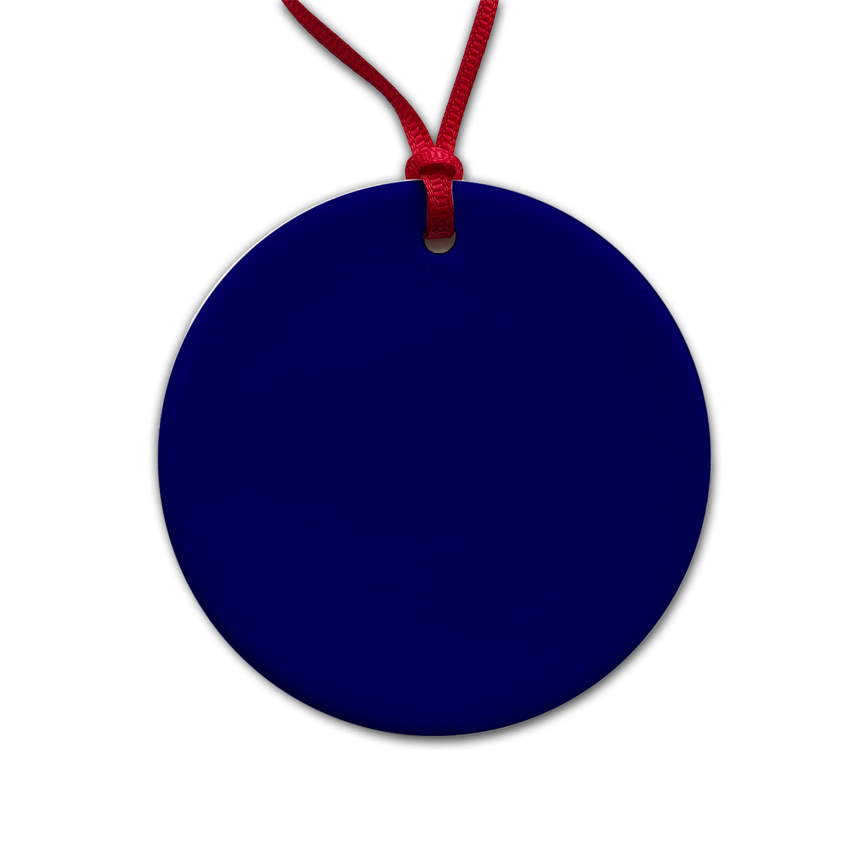 It's Just a Solid Dark Blue Color Round Ceramic Holiday Christmas Tree Ornament