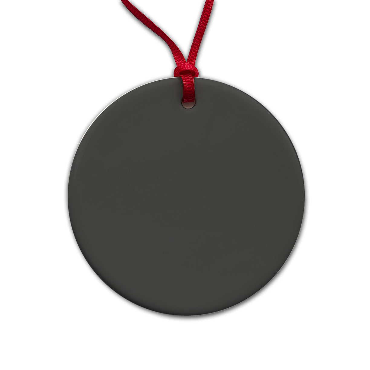 It's Just a Solid Gray Color Round Ceramic Holiday Christmas Tree Ornament