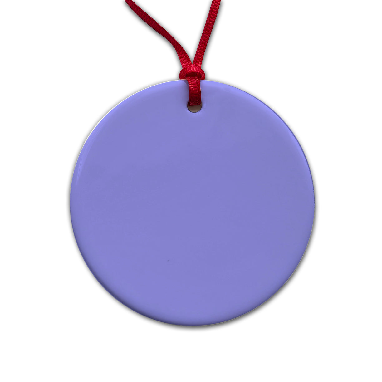 It's Just a Solid Lavender Color Round Ceramic Holiday Christmas Tree Ornament
