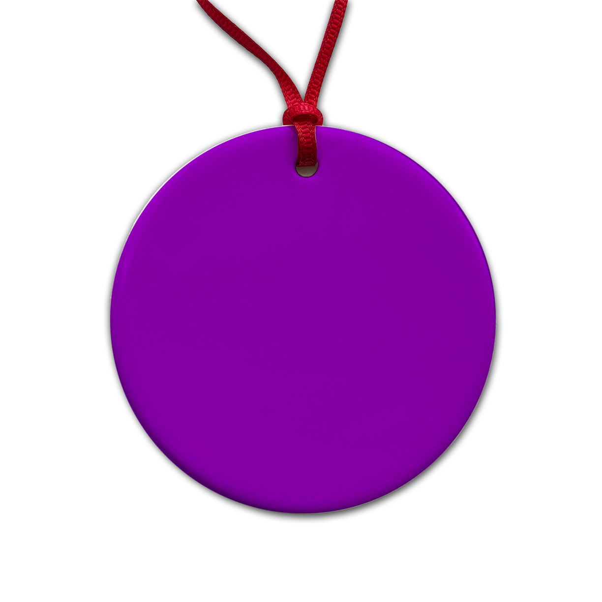 It's Just a Solid Purple Color Round Ceramic Holiday Christmas Tree Ornament