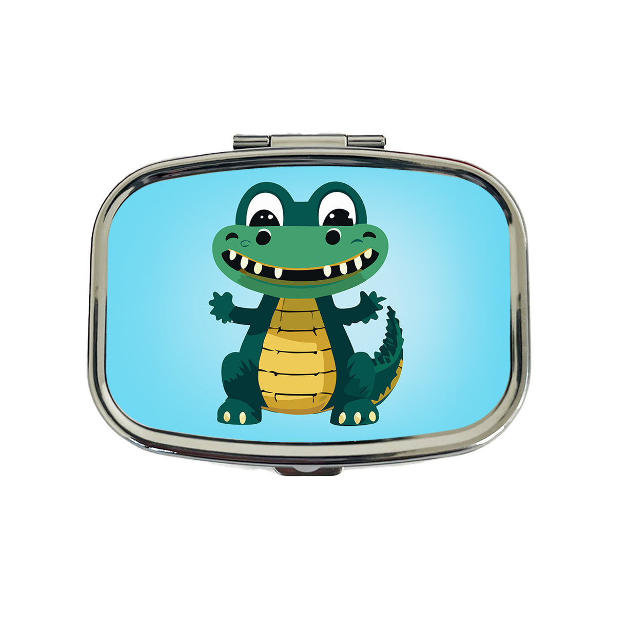 Alligator Crocodile Happy Travel Pill Box Case