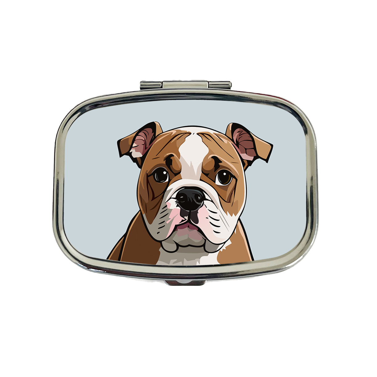American Bulldog Staring Travel Pill Box Case