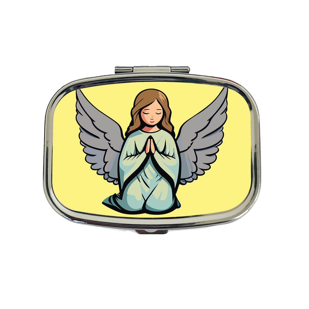 Angel Praying Christian Travel Pill Box Case