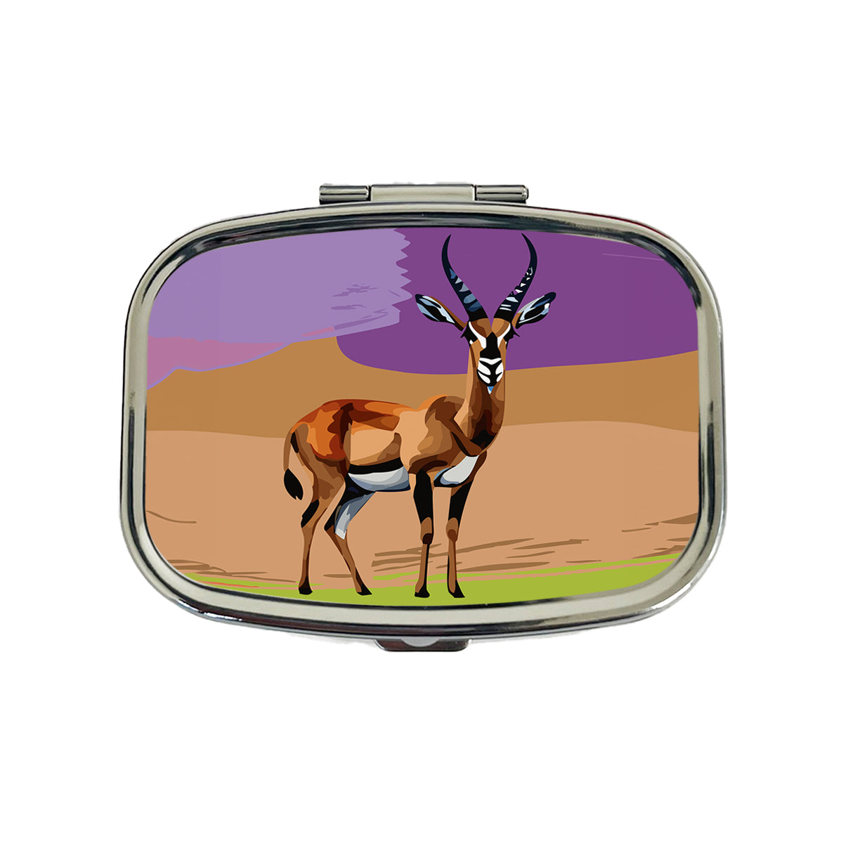 Antelope Buck Watercolor Travel Pill Box Case