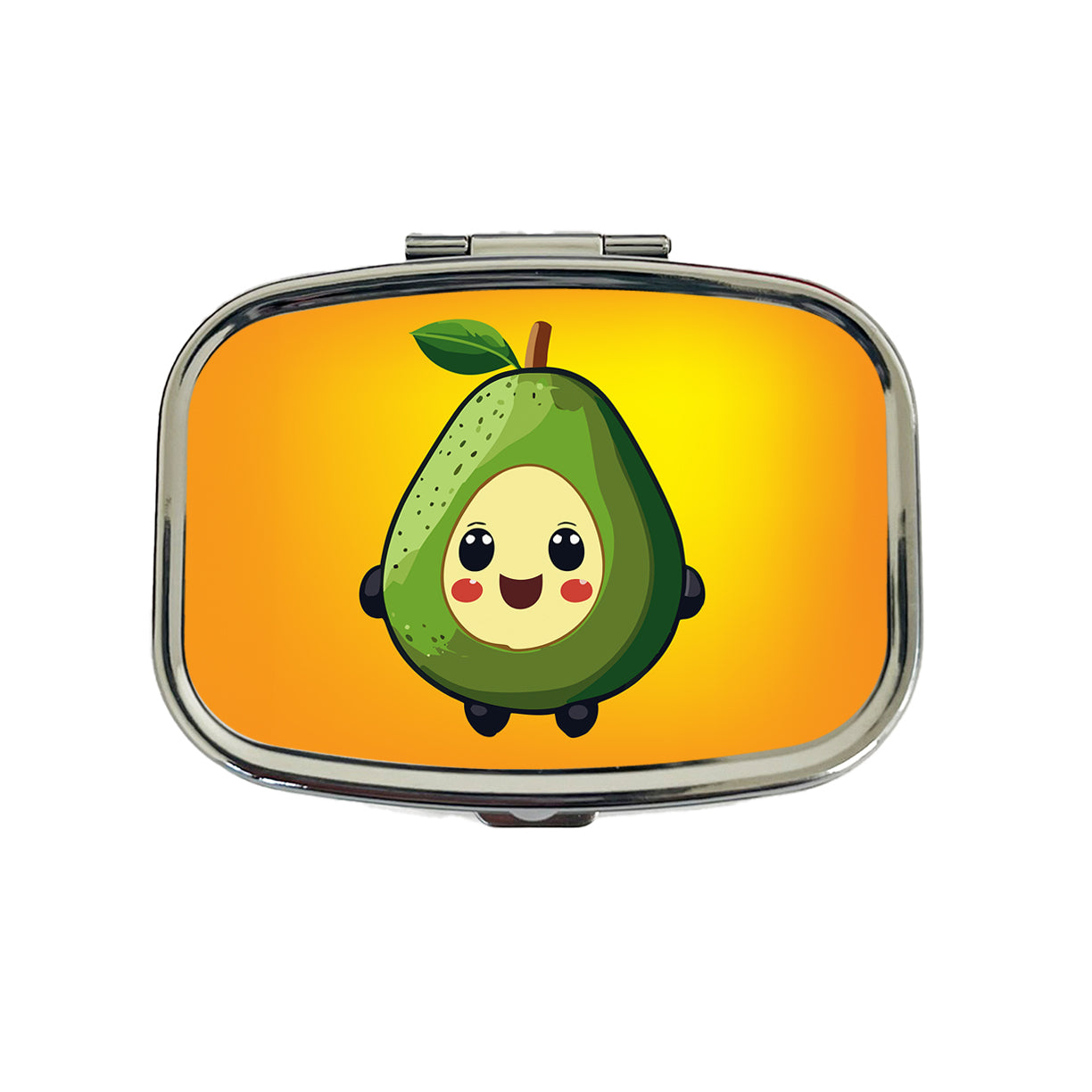 Avocado Smiling Funny Travel Pill Box Case