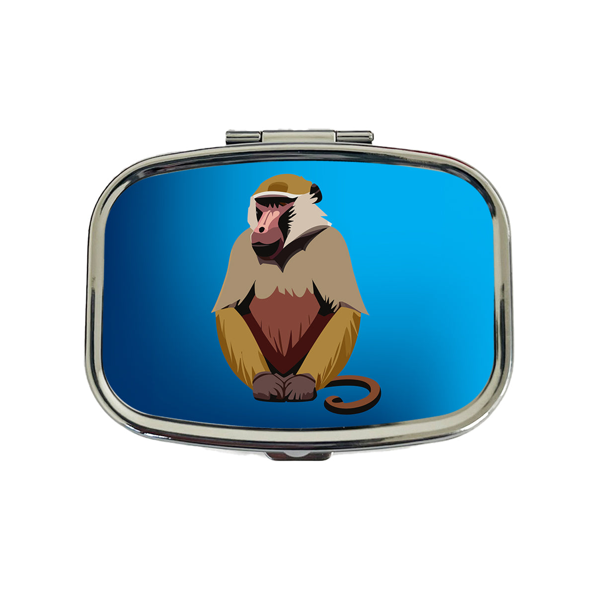 Baboon Primate Africa Travel Pill Box Case