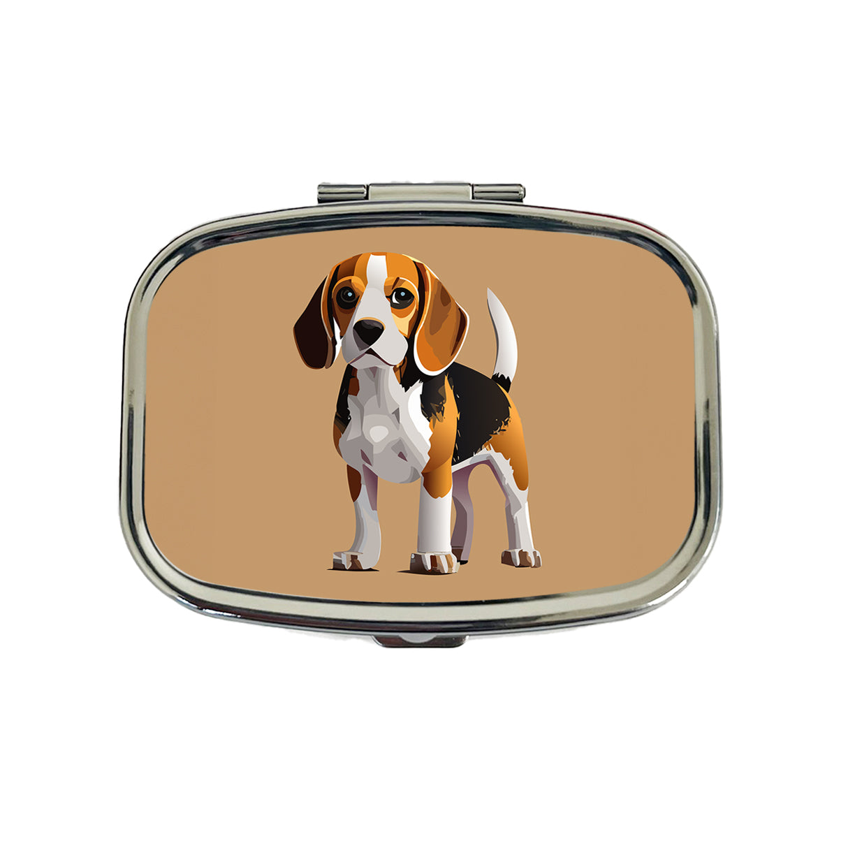 Beagle Dog Standing Travel Pill Box Case
