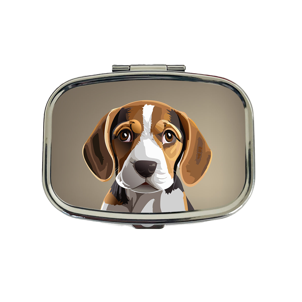 Beagle Dog Staring Travel Pill Box Case