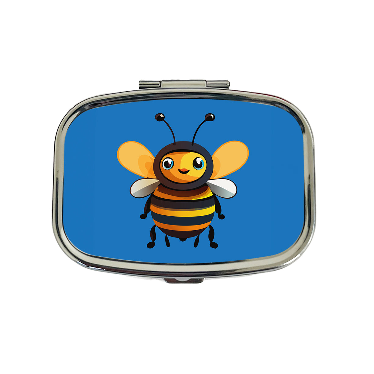 Bee Happy Smiling Travel Pill Box Case