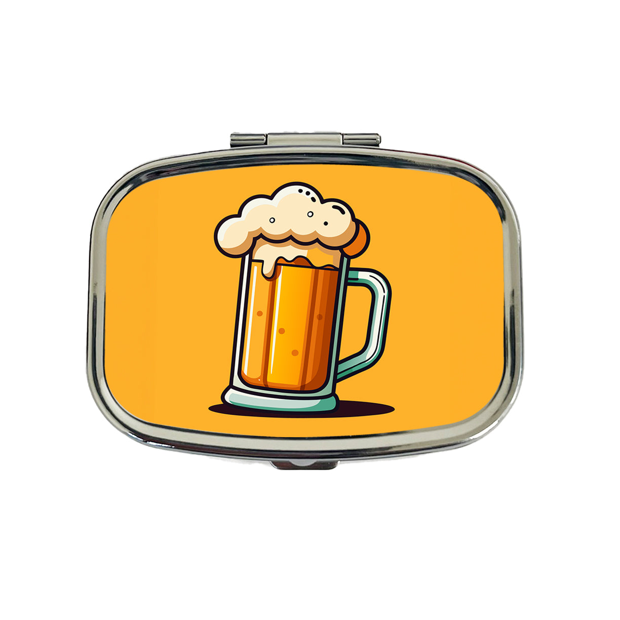 Beer Glass Foaming Stein Travel Pill Box Case