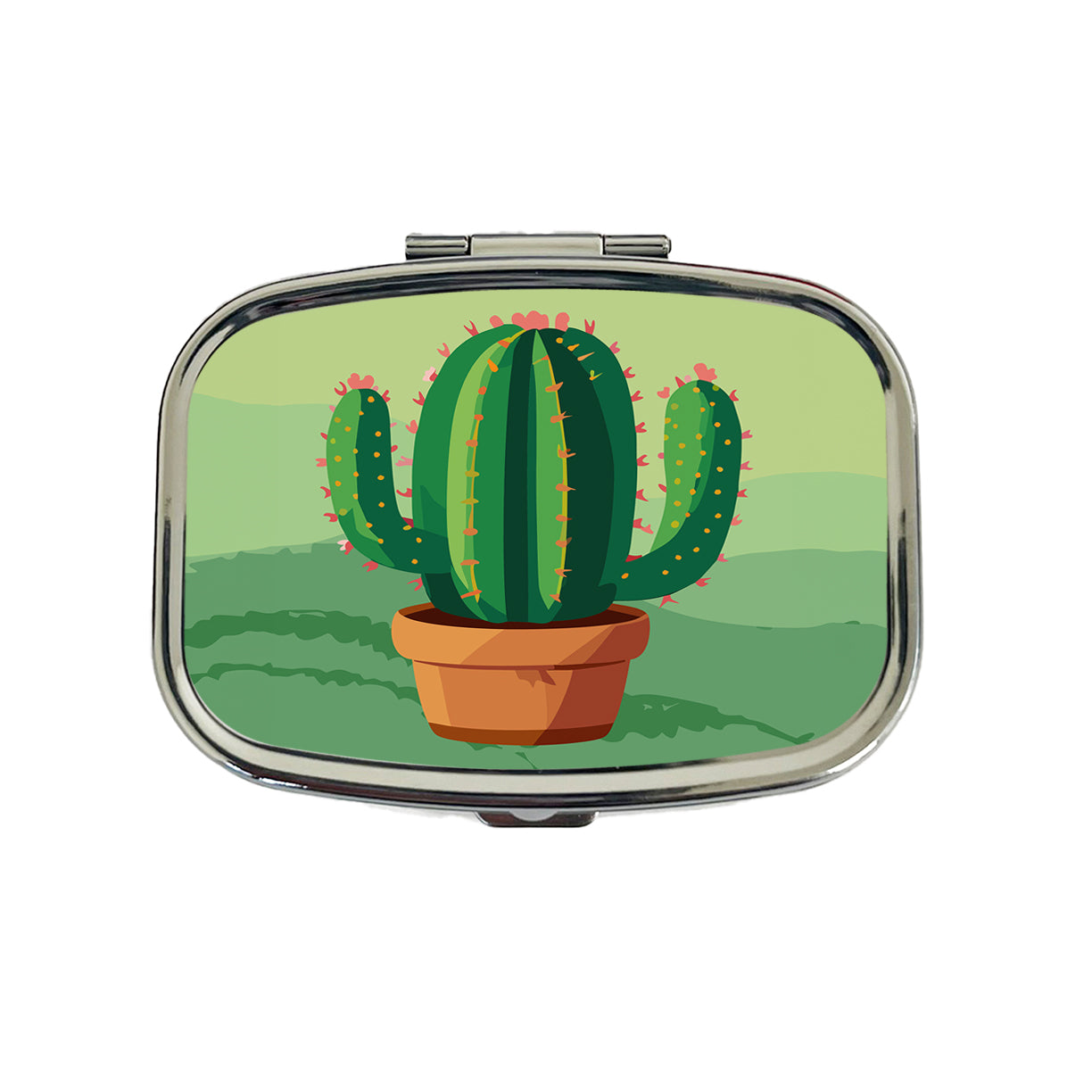Cactus Green Travel Pill Box Case
