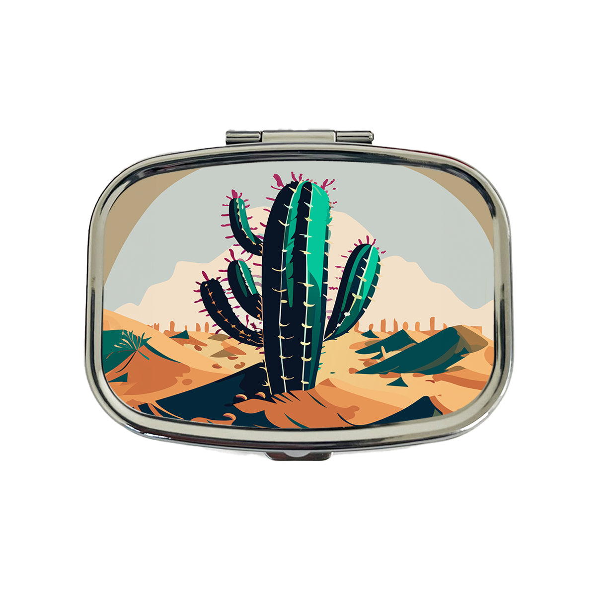 Cactus in the Desert Southwest Travel Pill Box Case