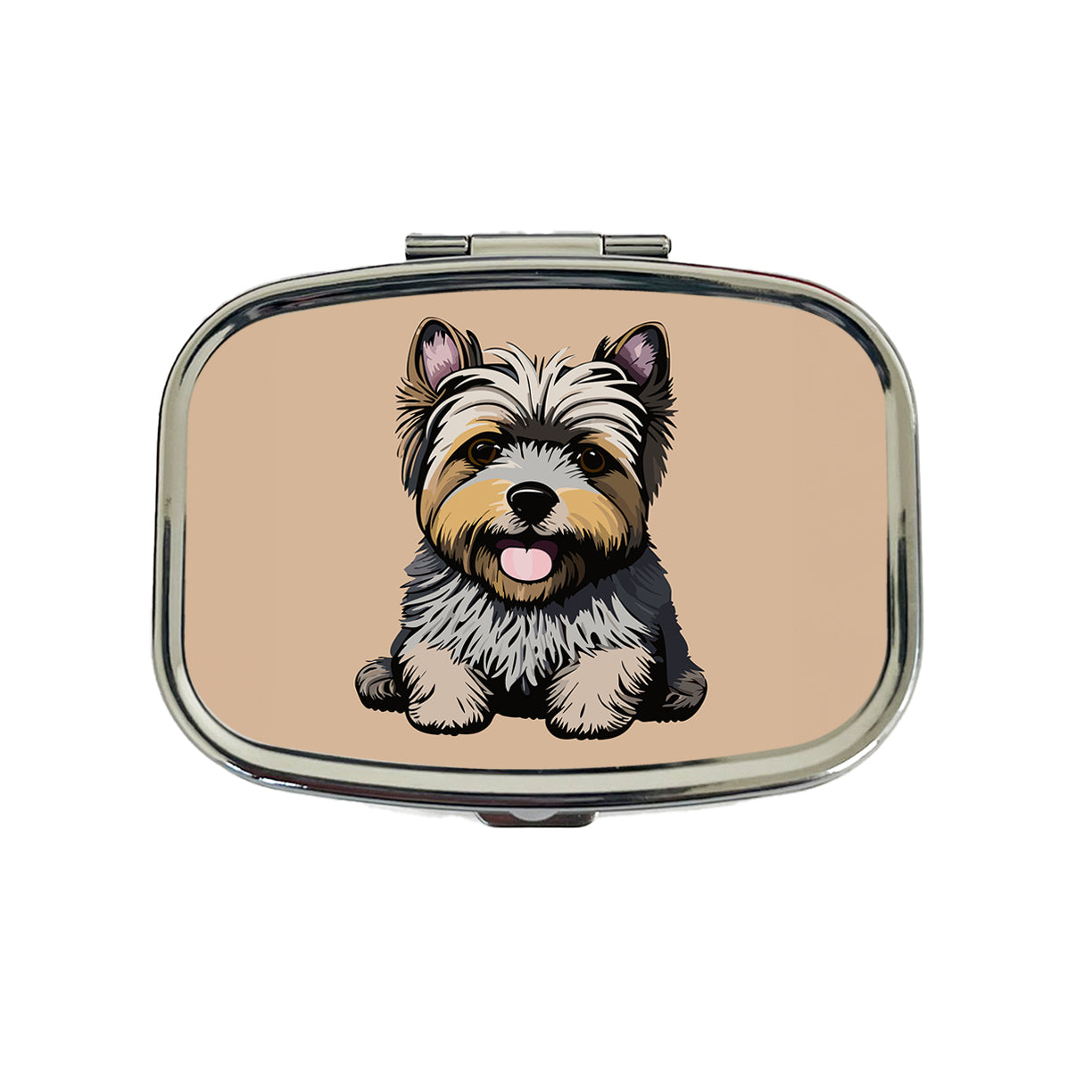 Cairn Terrier Dog Sitting Travel Pill Box Case