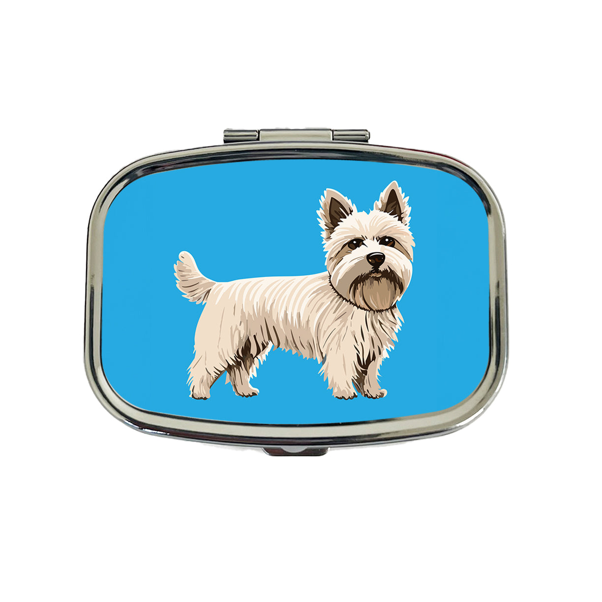 Cairn Terrier Dog Standing Travel Pill Box Case
