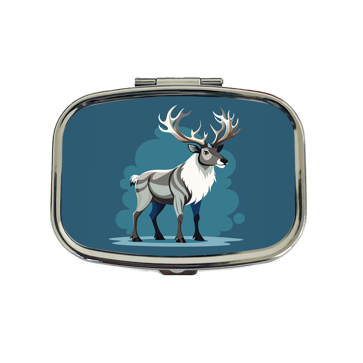 Caribou Reindeer Travel Pill Box Case