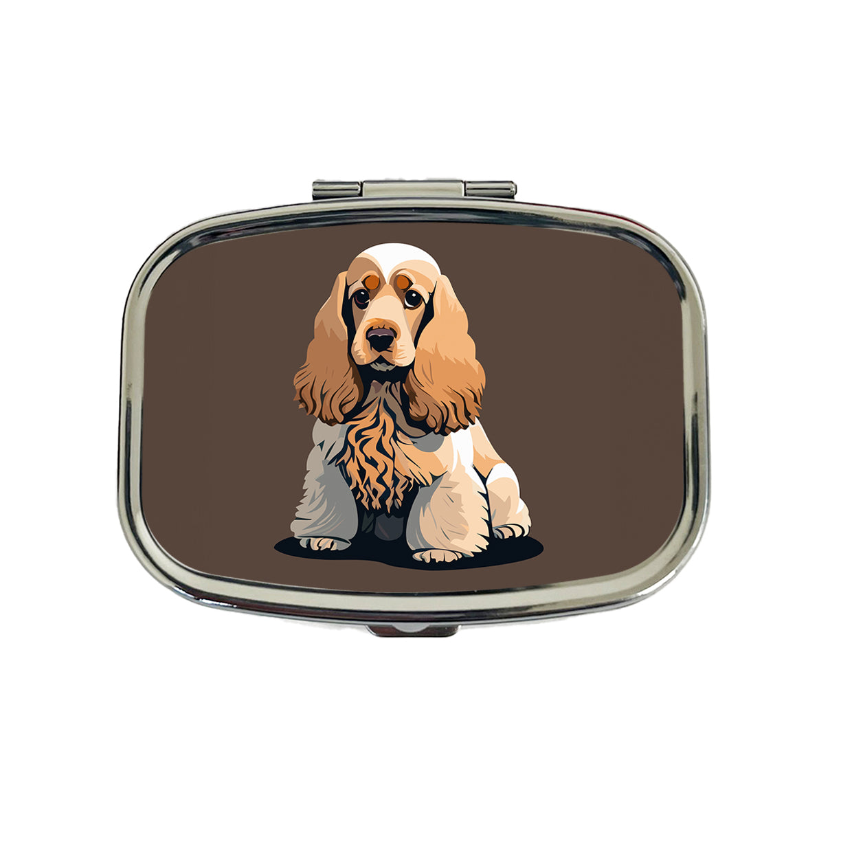 Cocker Spaniel Sitting Travel Pill Box Case