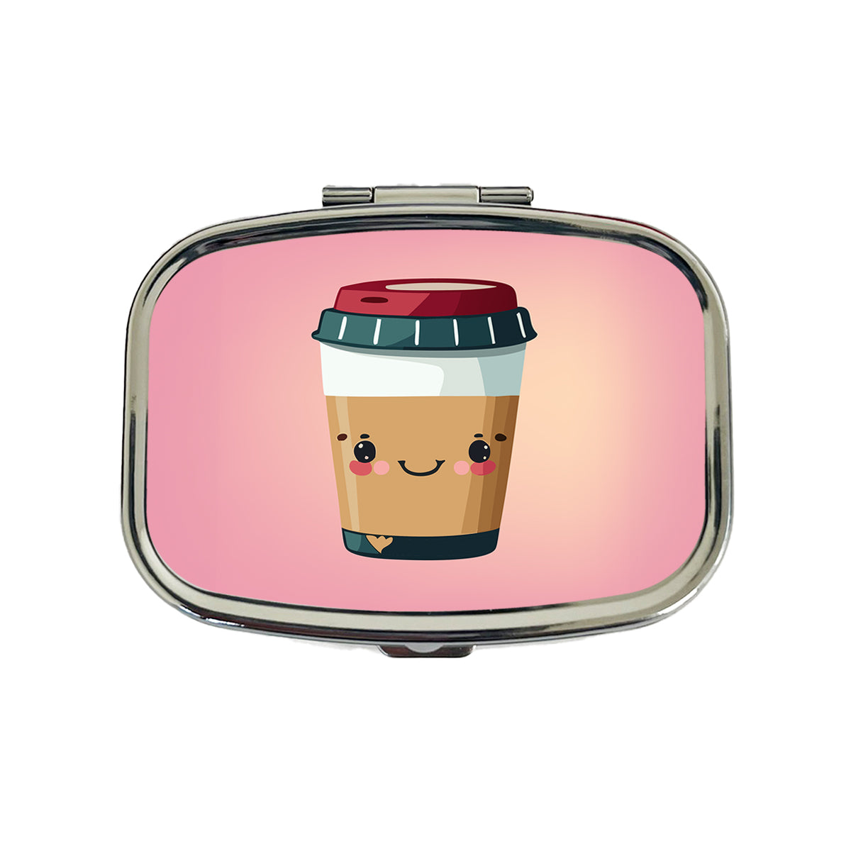 Coffee Travel Mug Smiling Travel Pill Box Case
