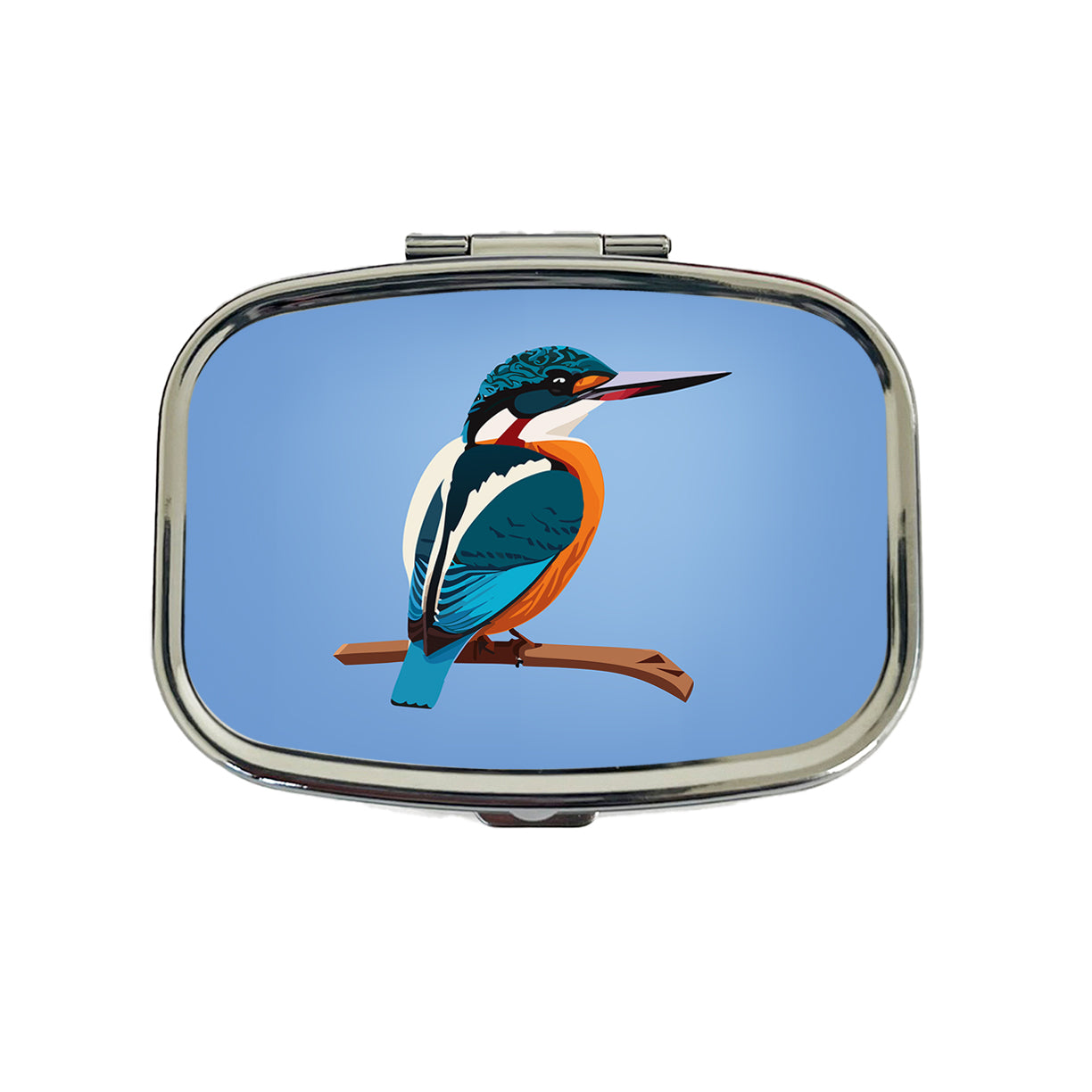Common Kingfisher Bird Travel Pill Box Case