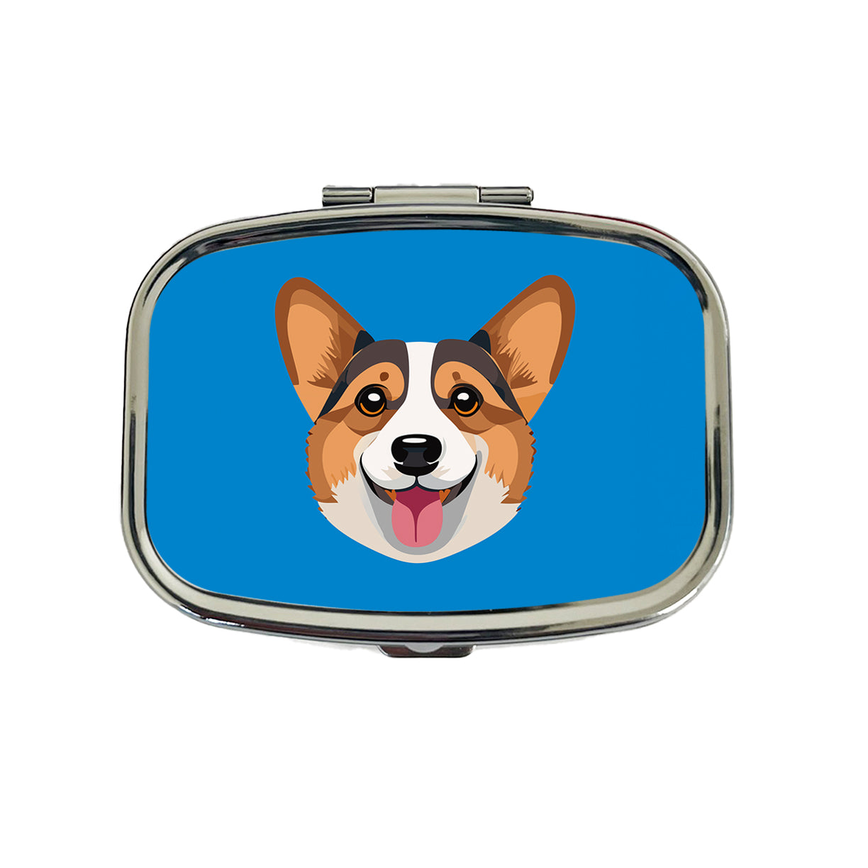 Corgi Dog Face Cute Travel Pill Box Case