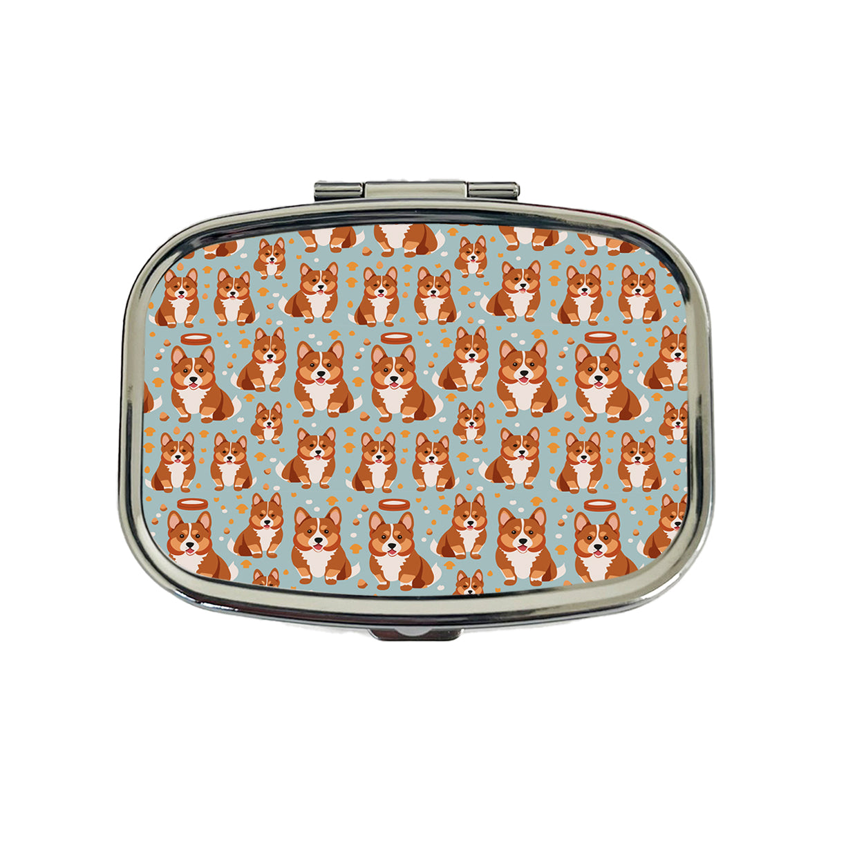 Corgis Dog Pattern Travel Pill Box Case