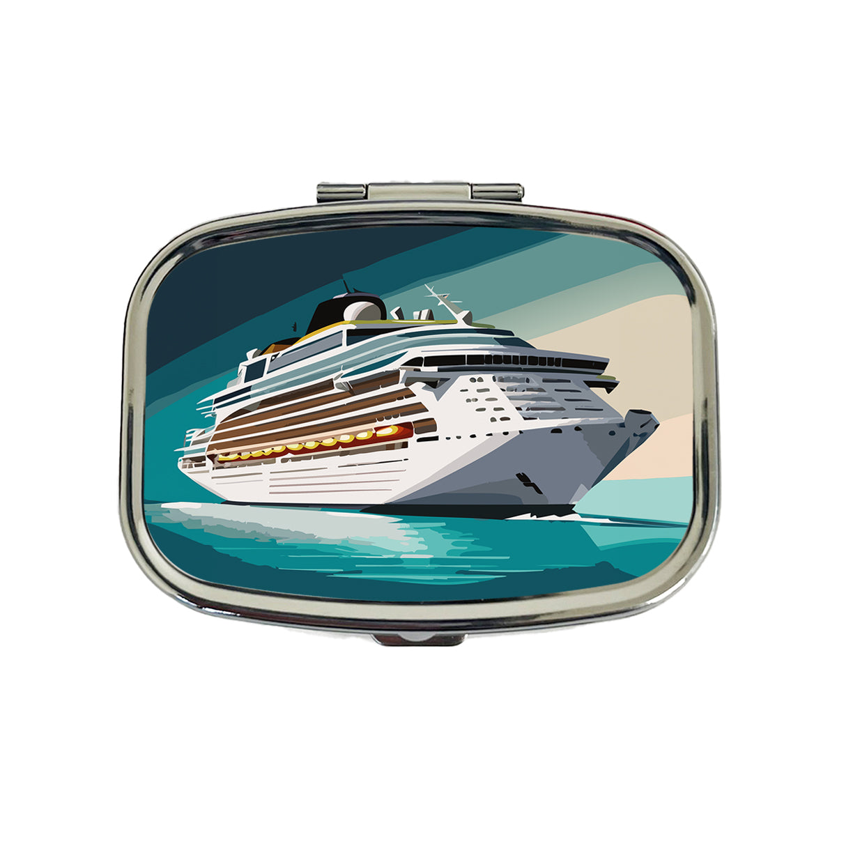 Cruise Ship Cruising Ocean Trip Vacation Bon Voyage Travel Pill Box Case