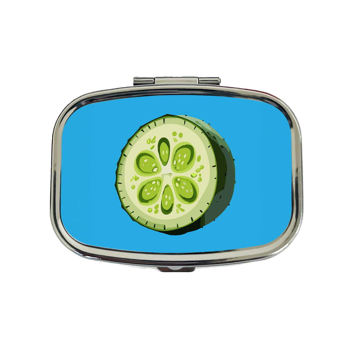 Cucumber Slice Vegetable Travel Pill Box Case