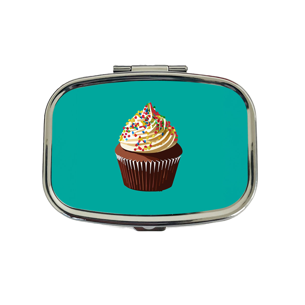 Cupcake with Sprinkles Birthday Celebration Travel Pill Box Case