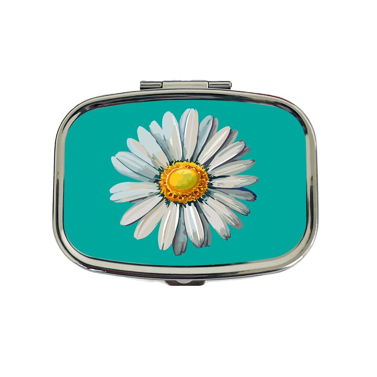 Daisy Daisies Flower White Travel Pill Box Case