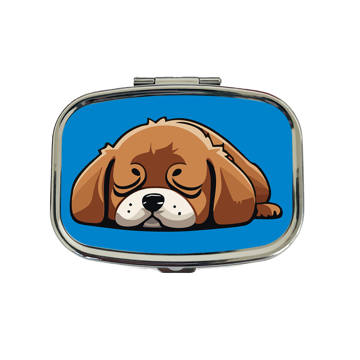Dog Puppy Napping Sleeping Cute Travel Pill Box Case