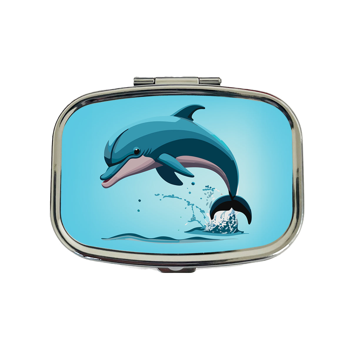 Dolphin Jumping Out of Water Travel Pill Box Case