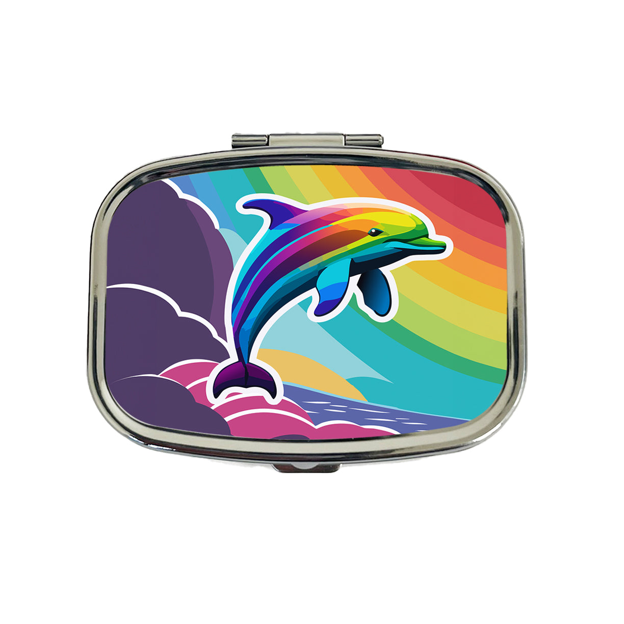 Dolphin Rainbow Cute Travel Pill Box Case