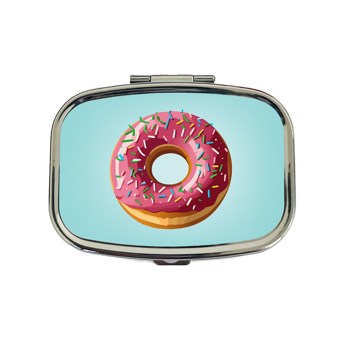 Donut Pink Sprinkles Travel Pill Box Case