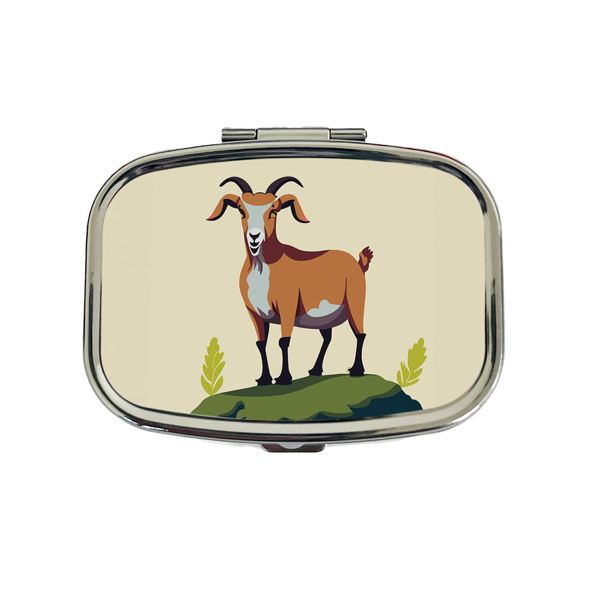 Goat Standing Travel Pill Box Case